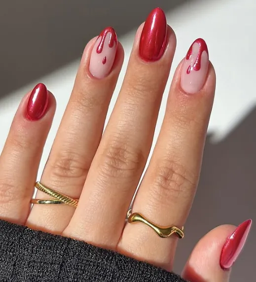 Red Drip Hearts